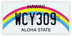 WCY309  license plate in HI