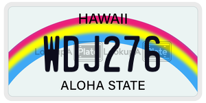 WDJ276  license plate in HI