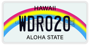 WDR020  license plate in HI