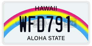 WFD791  license plate in HI