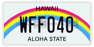 WFF040  license plate in HI
