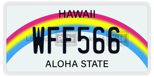 WFF566  license plate in HI