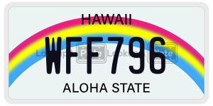 WFF796  license plate in HI