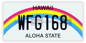 WFG168  license plate in HI