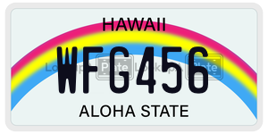 WFG456 license plate in Hawaii