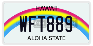 WFT889  license plate in HI