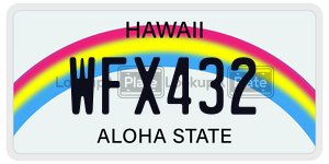 WFX432 license plate in Hawaii