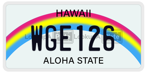 WGE126  license plate in HI