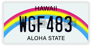 WGF483  license plate in HI