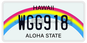 WGG918  license plate in HI