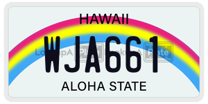 WJA661  license plate in HI