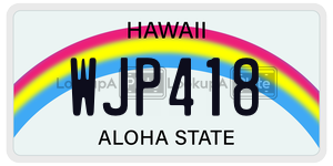 WJP418  license plate in HI