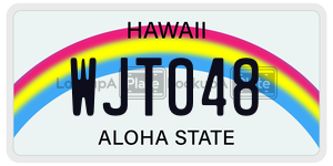 WJT048  license plate in HI