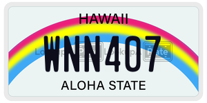 WNN407  license plate in HI