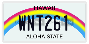 WNT261  license plate in HI