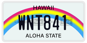 WNT841  license plate in HI