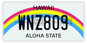WNZ809  license plate in HI