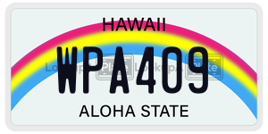 WPA409 license plate in Hawaii