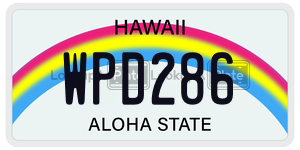 WPD286  license plate in HI