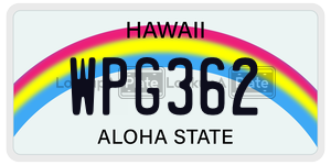 WPG362  license plate in HI
