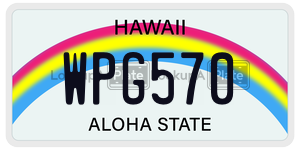 WPG570 license plate in Hawaii