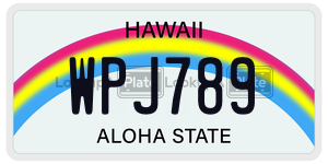 WPJ789  license plate in HI