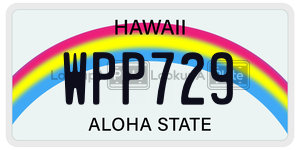 WPP729  license plate in HI