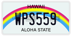 WPS559  license plate in HI
