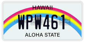 WPW461 license plate in Hawaii