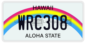 WRC308  license plate in HI