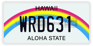 WRD631 license plate in Hawaii
