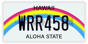 WRR458  license plate in HI