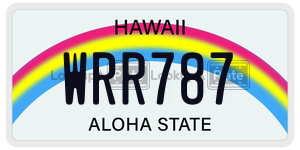 WRR787  license plate in HI