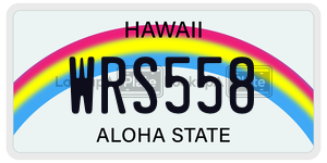WRS558  license plate in HI