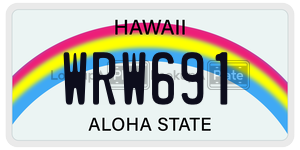 WRW691  license plate in HI