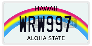 WRW997  license plate in HI
