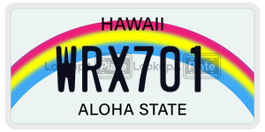 WRX701  license plate in HI
