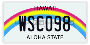 WSC098  license plate in HI