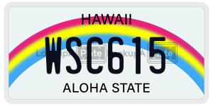 WSC615  license plate in HI