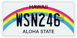 WSN246  license plate in HI