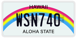 WSN740  license plate in HI