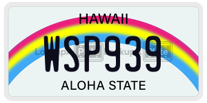 WSP939  license plate in HI