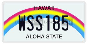 WSS185  license plate in HI