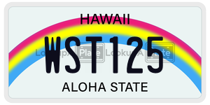 WST125  license plate in HI