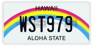 WST979  license plate in HI