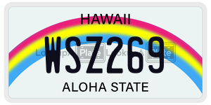 WSZ269  license plate in HI