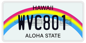WVC801  license plate in HI