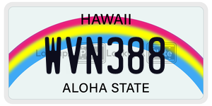 WVN388  license plate in HI