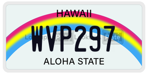 WVP297  license plate in HI