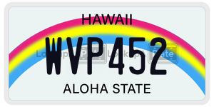 WVP452 license plate in Hawaii